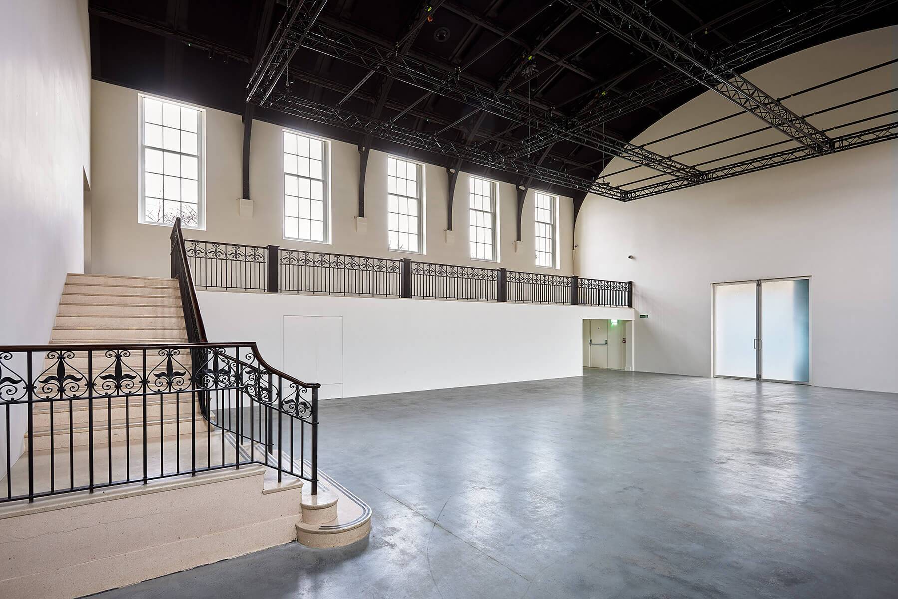 Polished concrete floor in Ladbroke Hall main hall, Love Locations