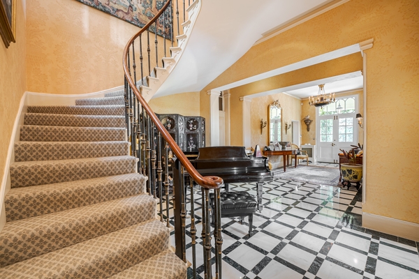 One of seven spacious bedrooms in a Grade II listed house.