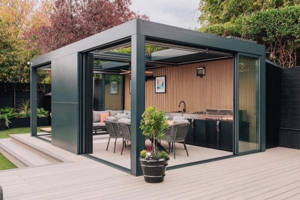 New build West London house with open plan living space and garden connection