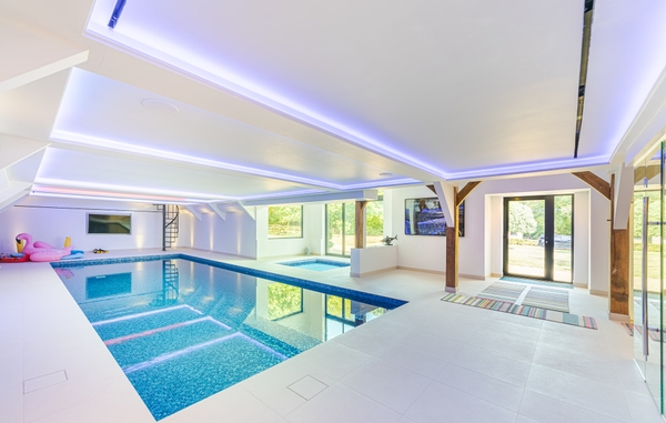 Spa-style leisure area in rural Essex barn, Love Locations