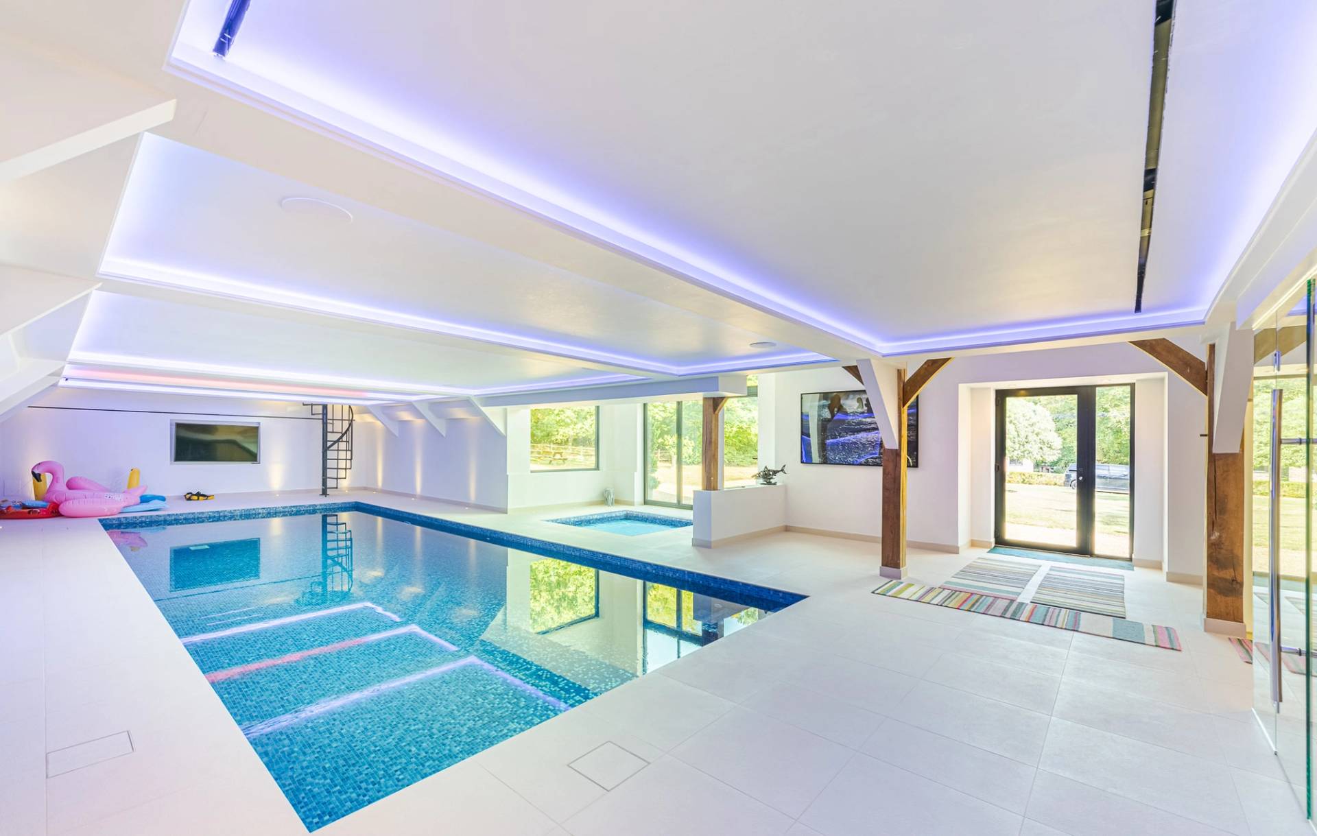 Spa-style leisure area in rural Essex barn, Love Locations