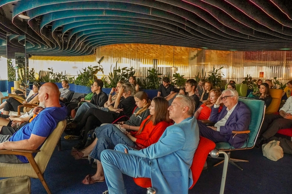 Contemporary London members club event space with floor-to-ceiling windows and lounge seating in E1 – love locations