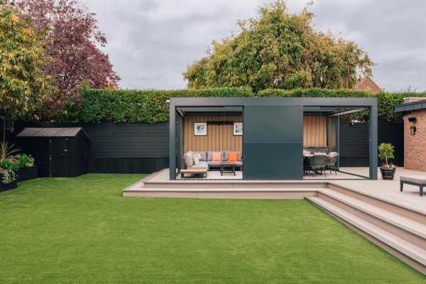 Polished flooring and clean lines in a new-build living space.