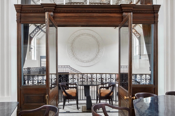 Salon room with curated finishes at Ladbroke Hall, Love Locations