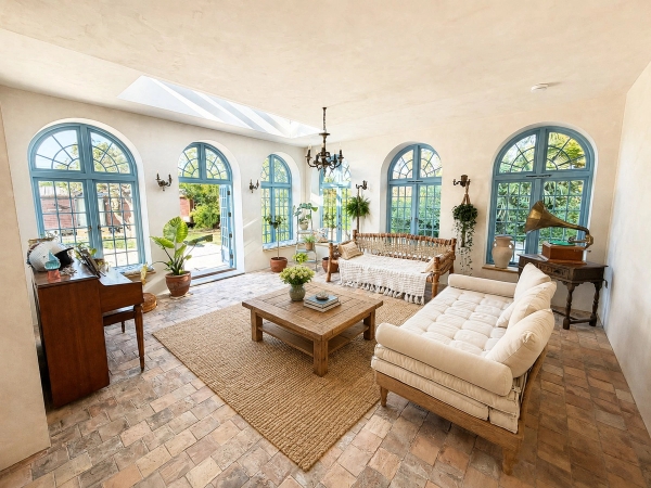 Love Locations bright luxury orangery with arched windows for filming