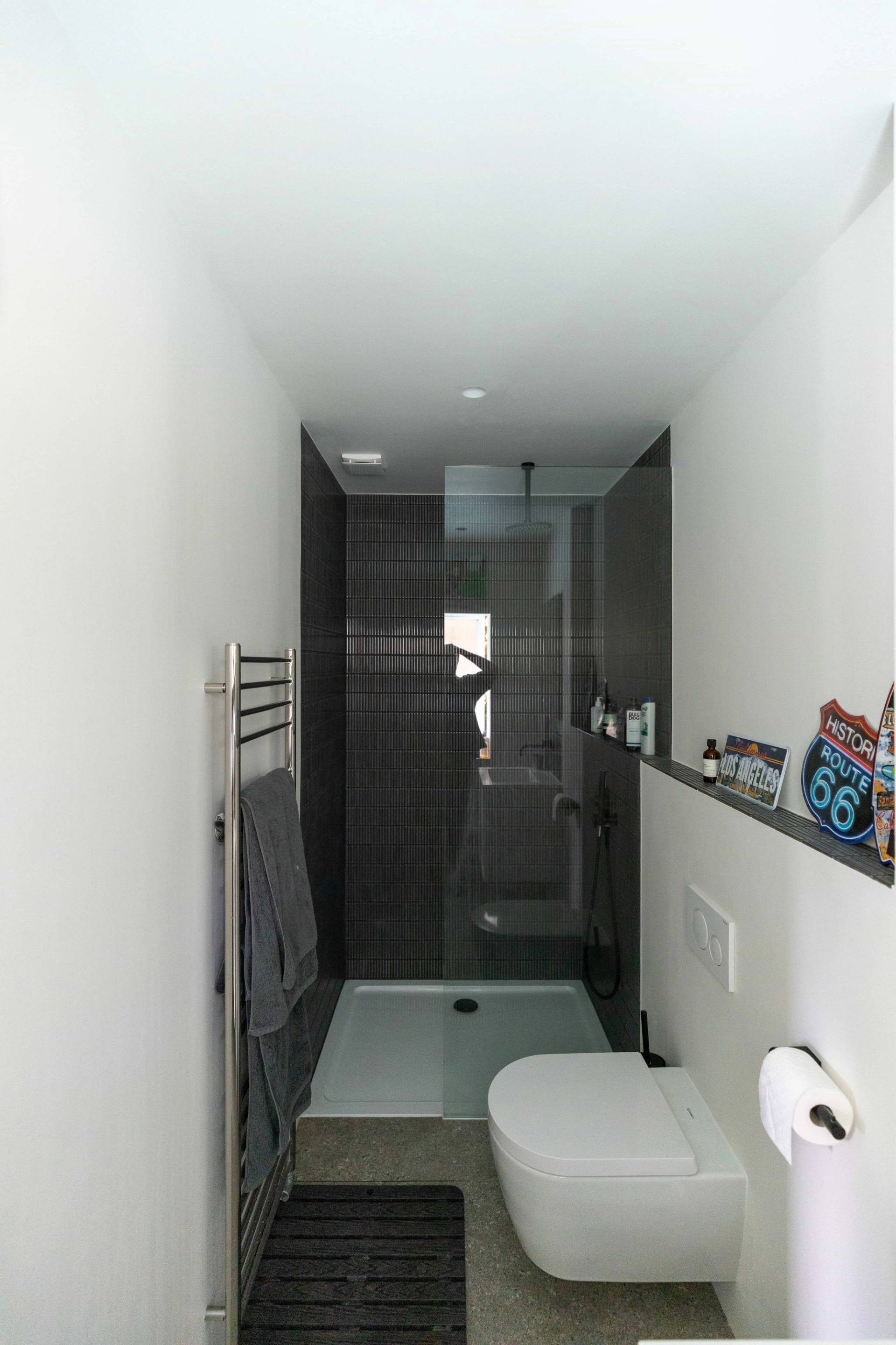 Interior detail showing wood textures and finishes