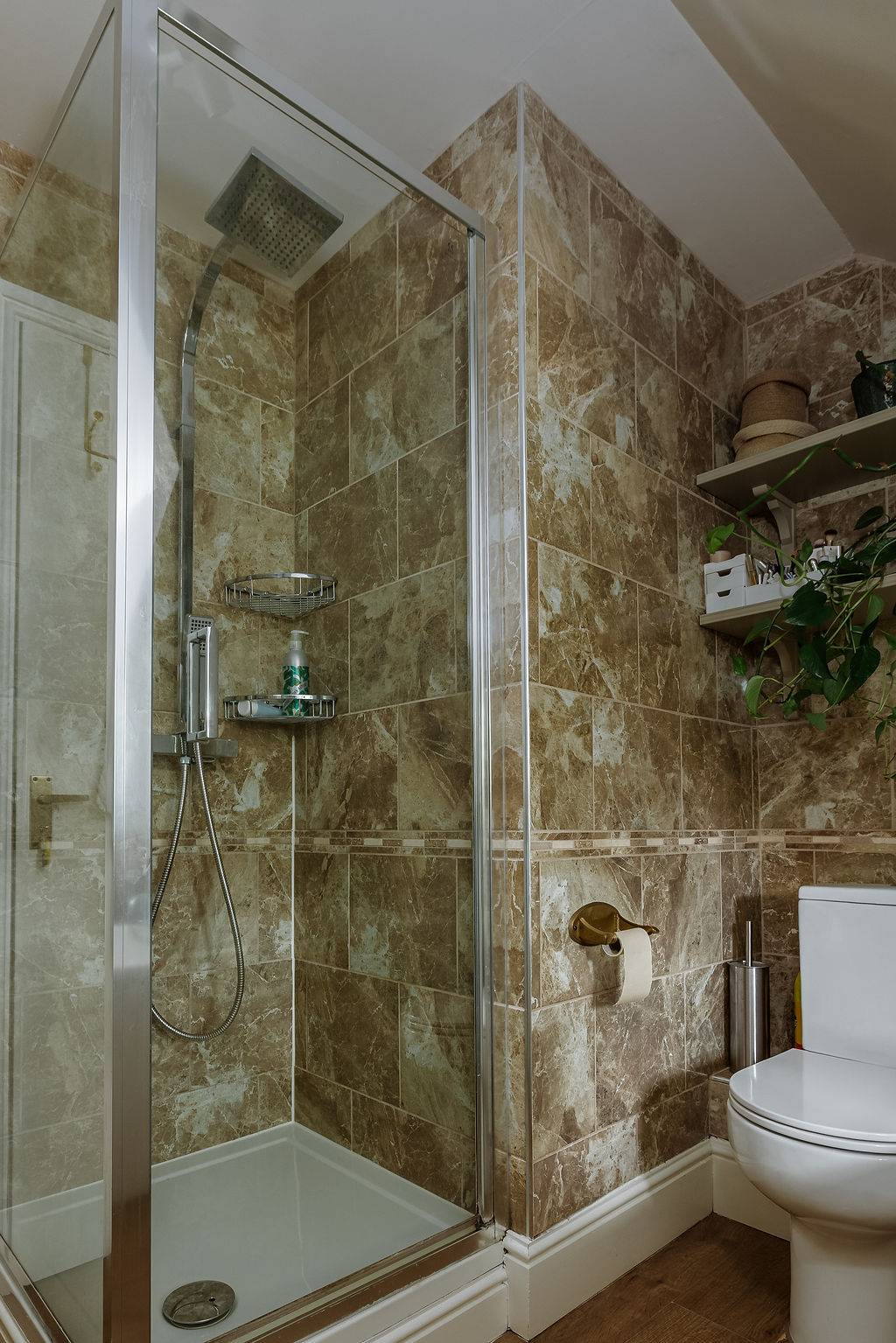 Freestanding bath beneath vaulted ceiling at Love Locations filming location in Liss, Hampshire GU33.