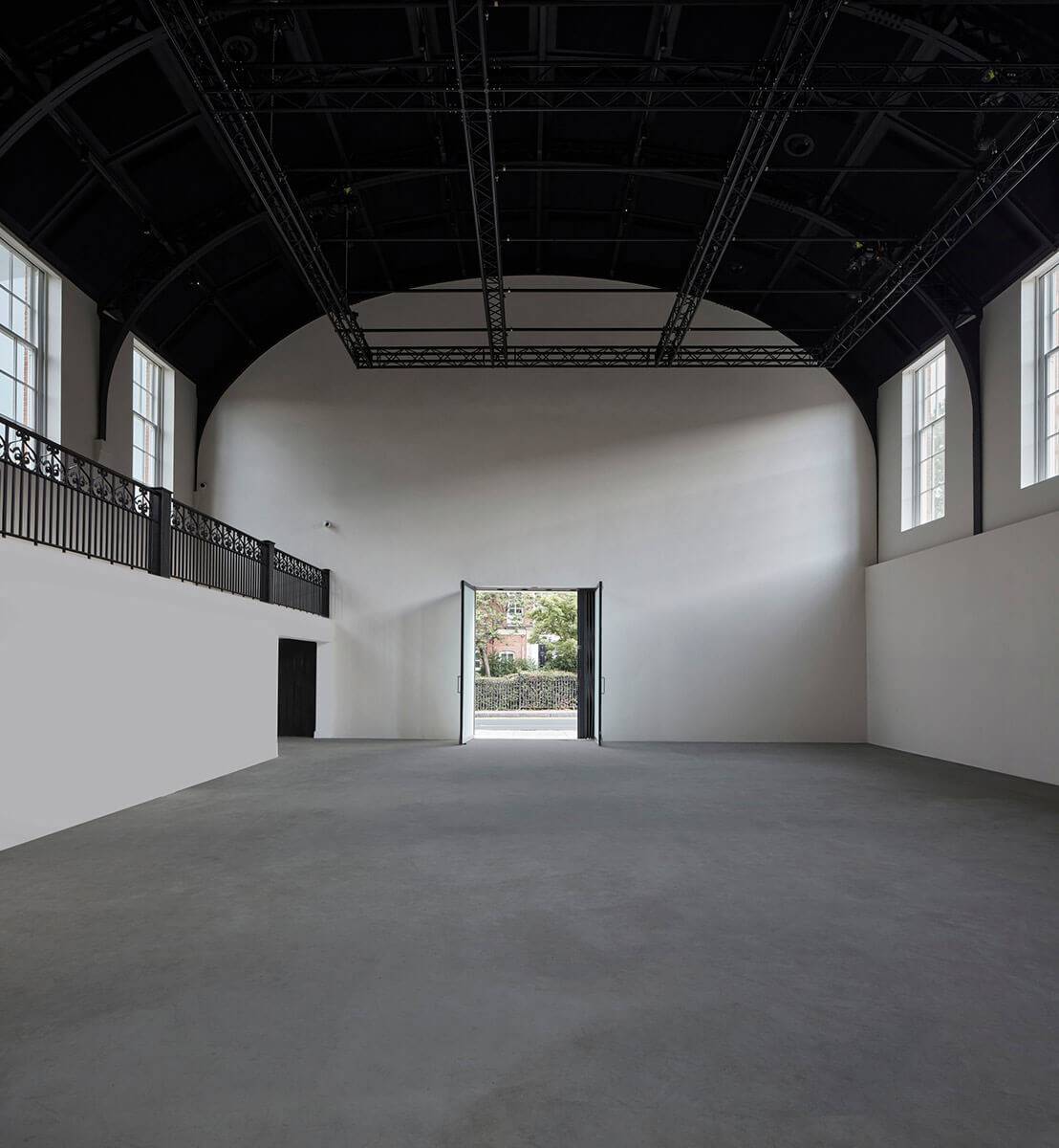 Main hall interior at Ladbroke Hall with vaulted ceiling, Love Locations