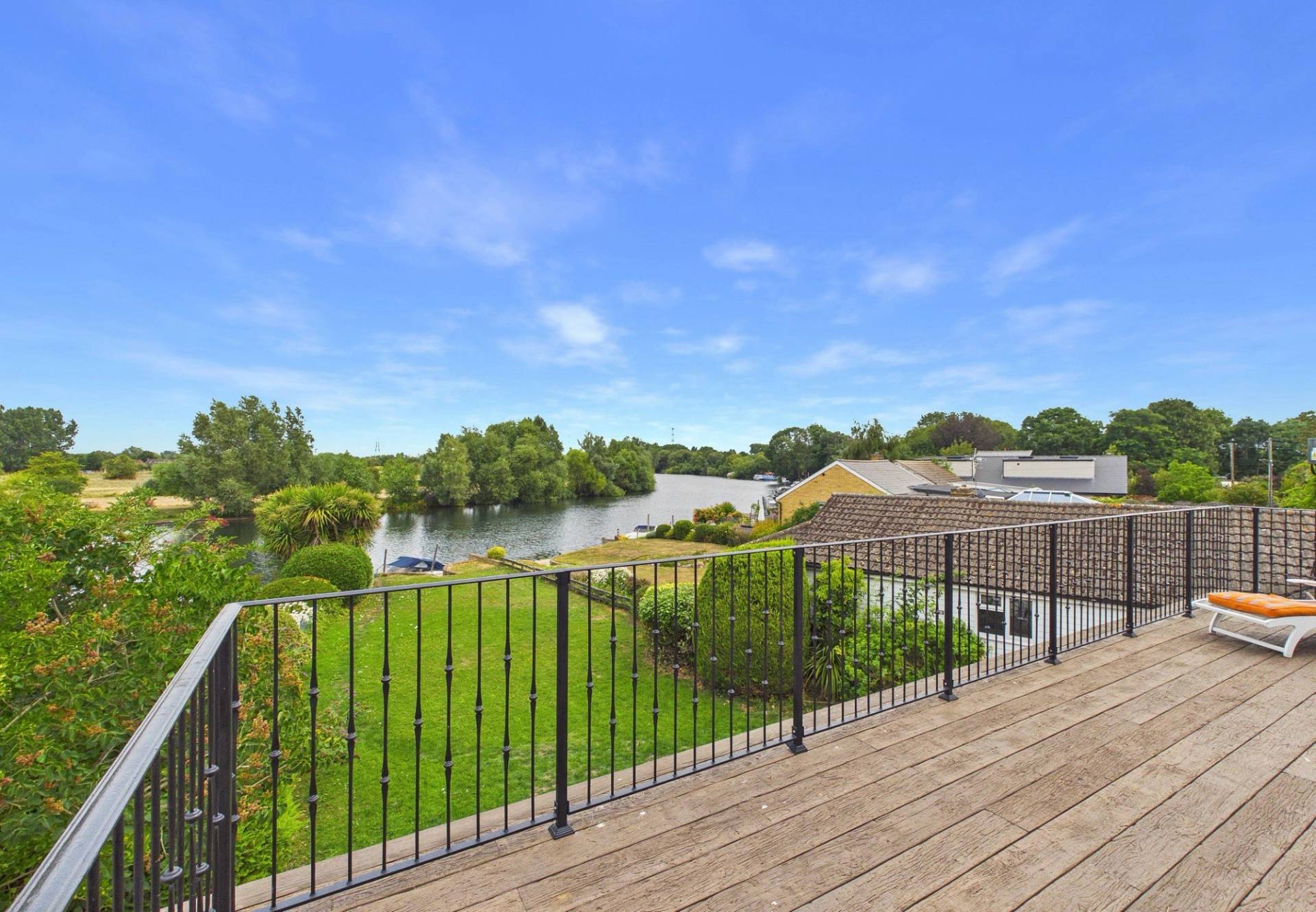 Love Locations riverside terrace with panoramic water views for filming