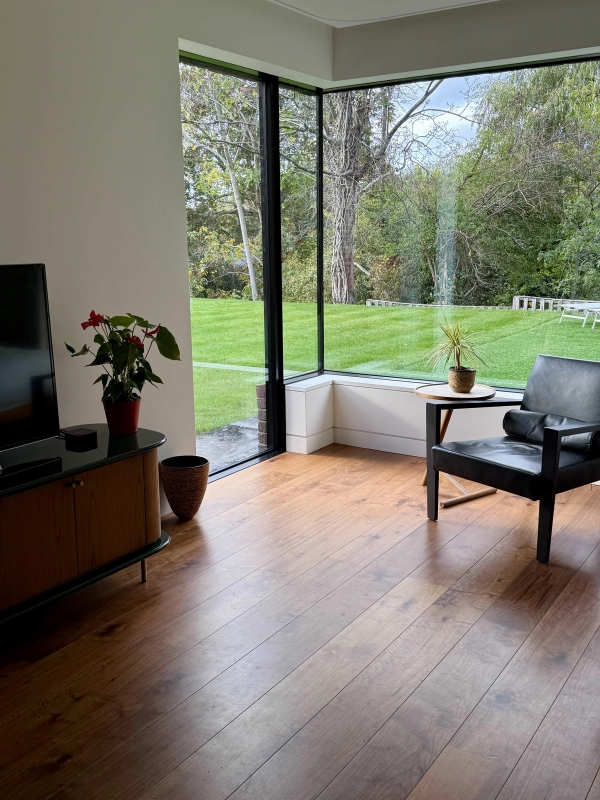 Study or workspace with window and clean lines