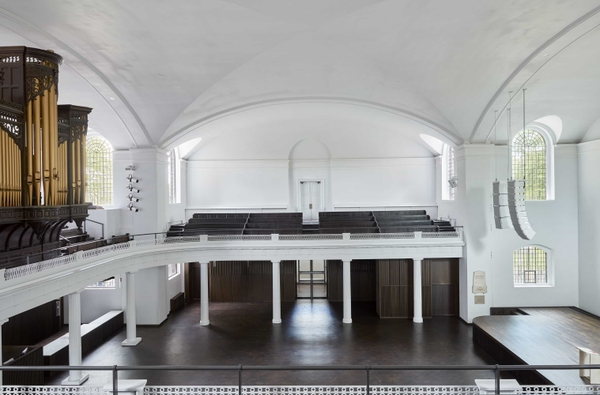 Spacious nave inside historic Hackney church, Love Locations shoot location