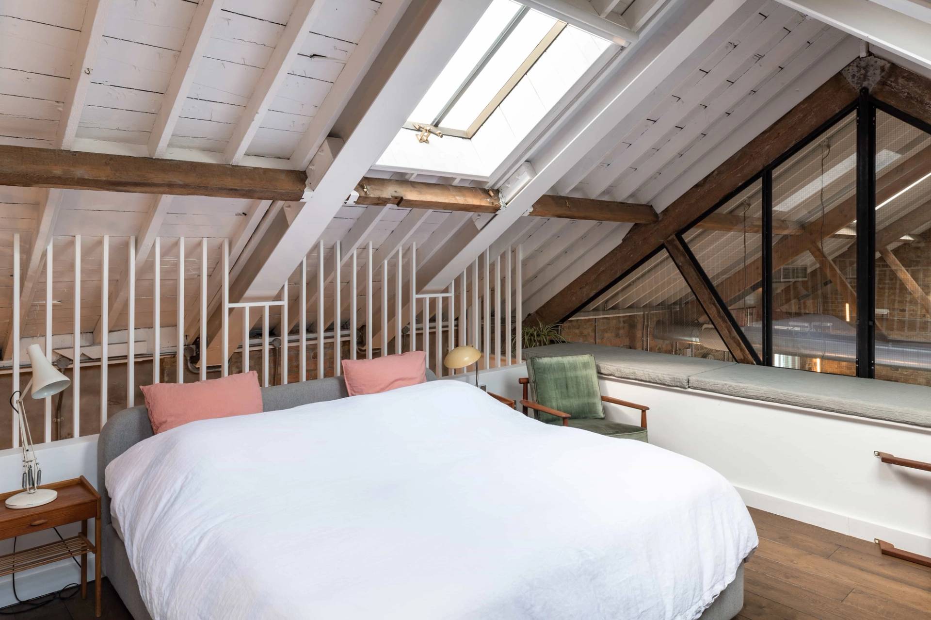 Industrial loft kitchen studio with island in Angel North London – love locations
