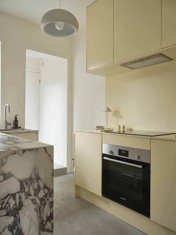 East London residential interior with large windows and light-filled space