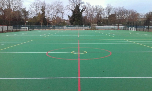 ll-weather multi-sports court playground for youth brand campaigns and athletic shoots, managed by Love Locations.