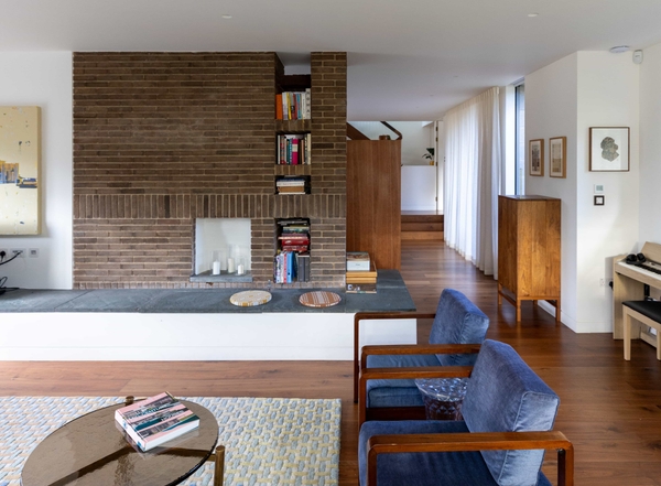 Bathroom with modern fixtures and tiled finishes