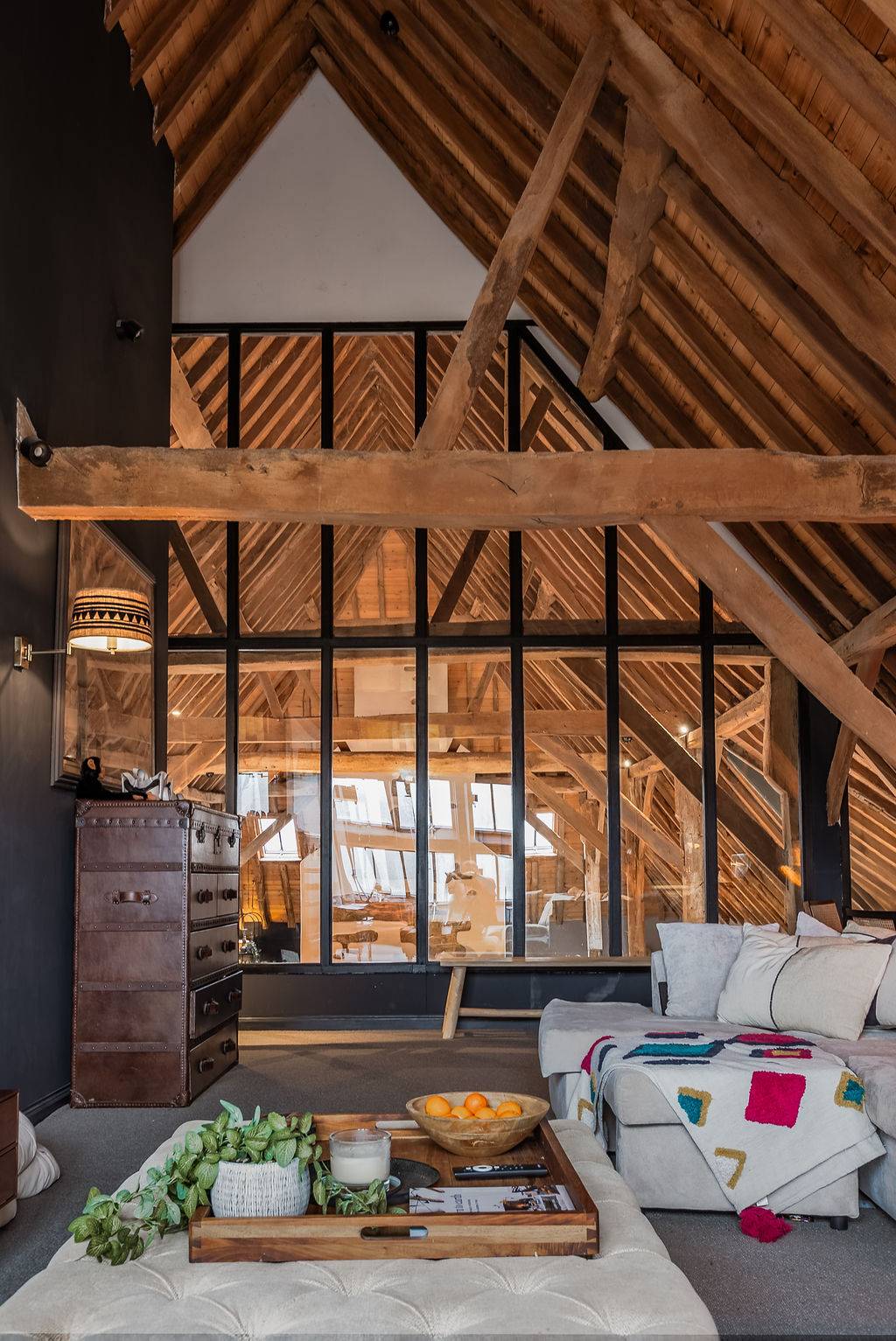High-spec kitchen within a Petersfield stone barn Love Locations.
