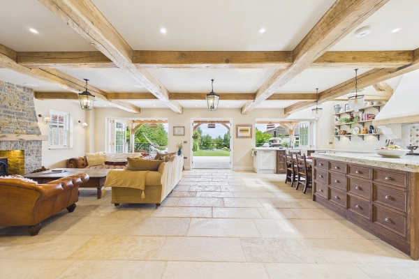 Love Locations open-plan farmhouse kitchen and living area for filming