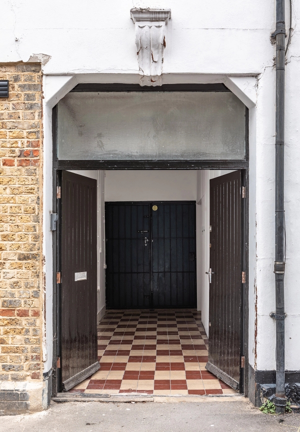 Outdoor front entrance of Brixton Warehouse Love Locations, ideal for events and photography shoots.