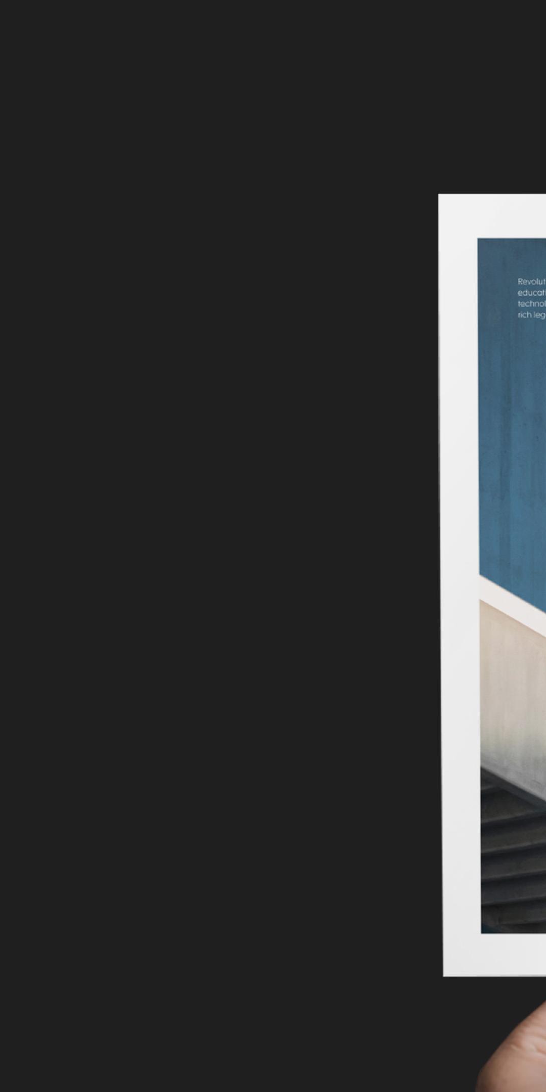 IBE brochure showing people climbing stairs under the line "Tools that develop, inspire and drive people forward"