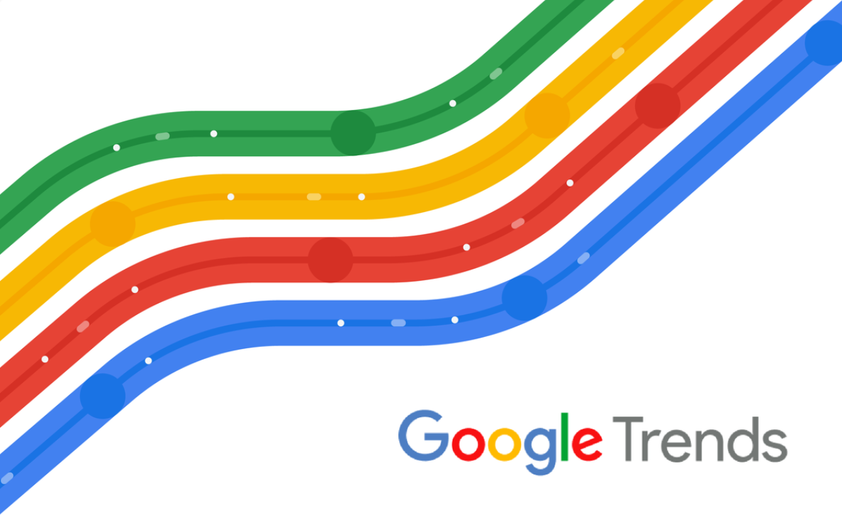 Google Trends graphic symbolizing rising search interest and topic popularity