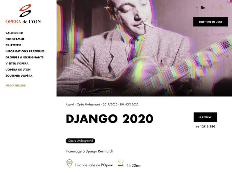 Affiche du festival Django 2020 avec Caroline Bugala.