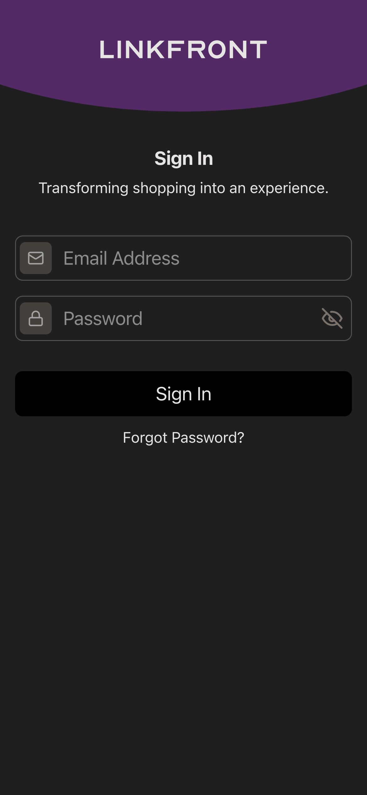 sign in, dark mode