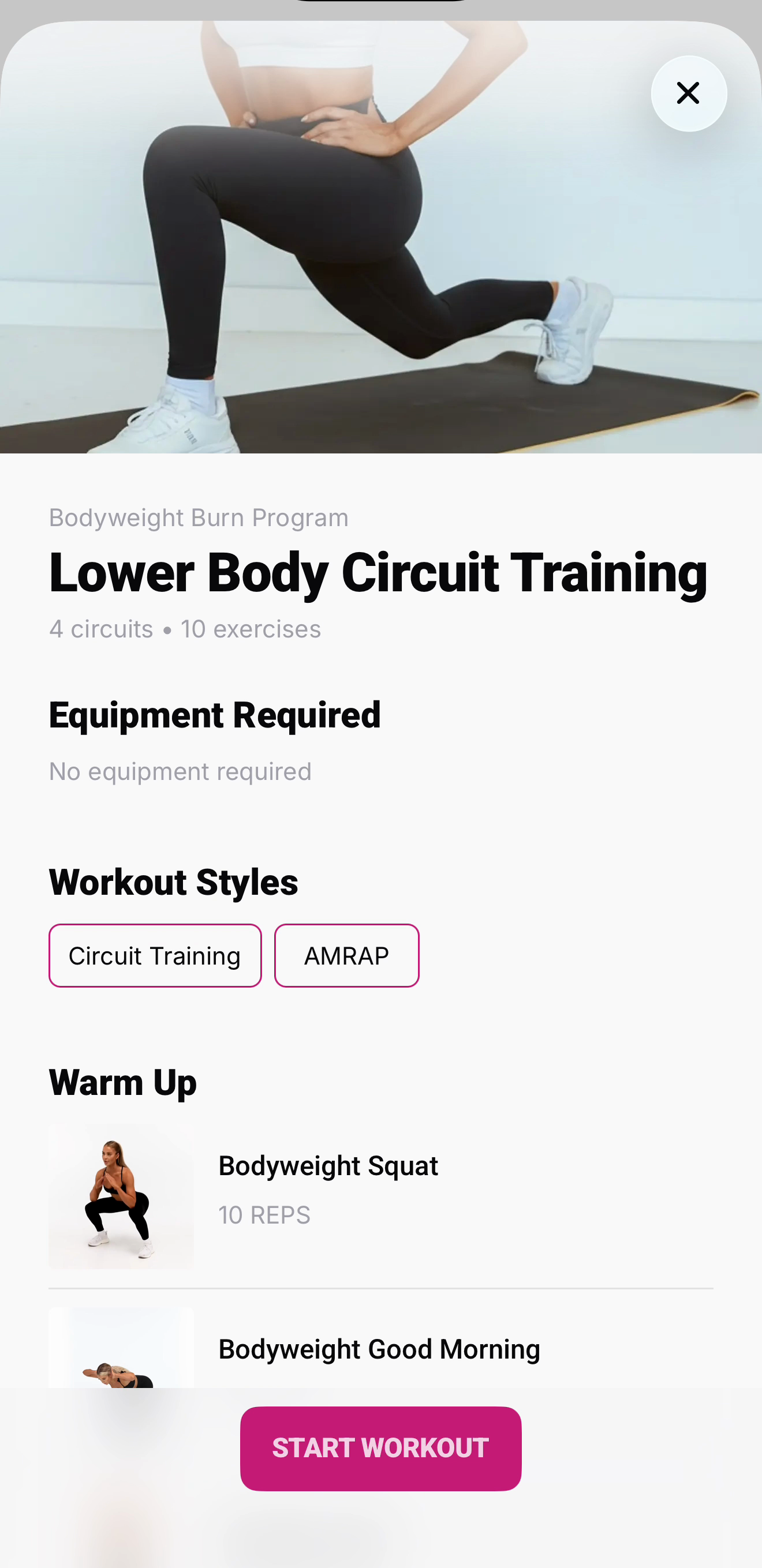 workout detail