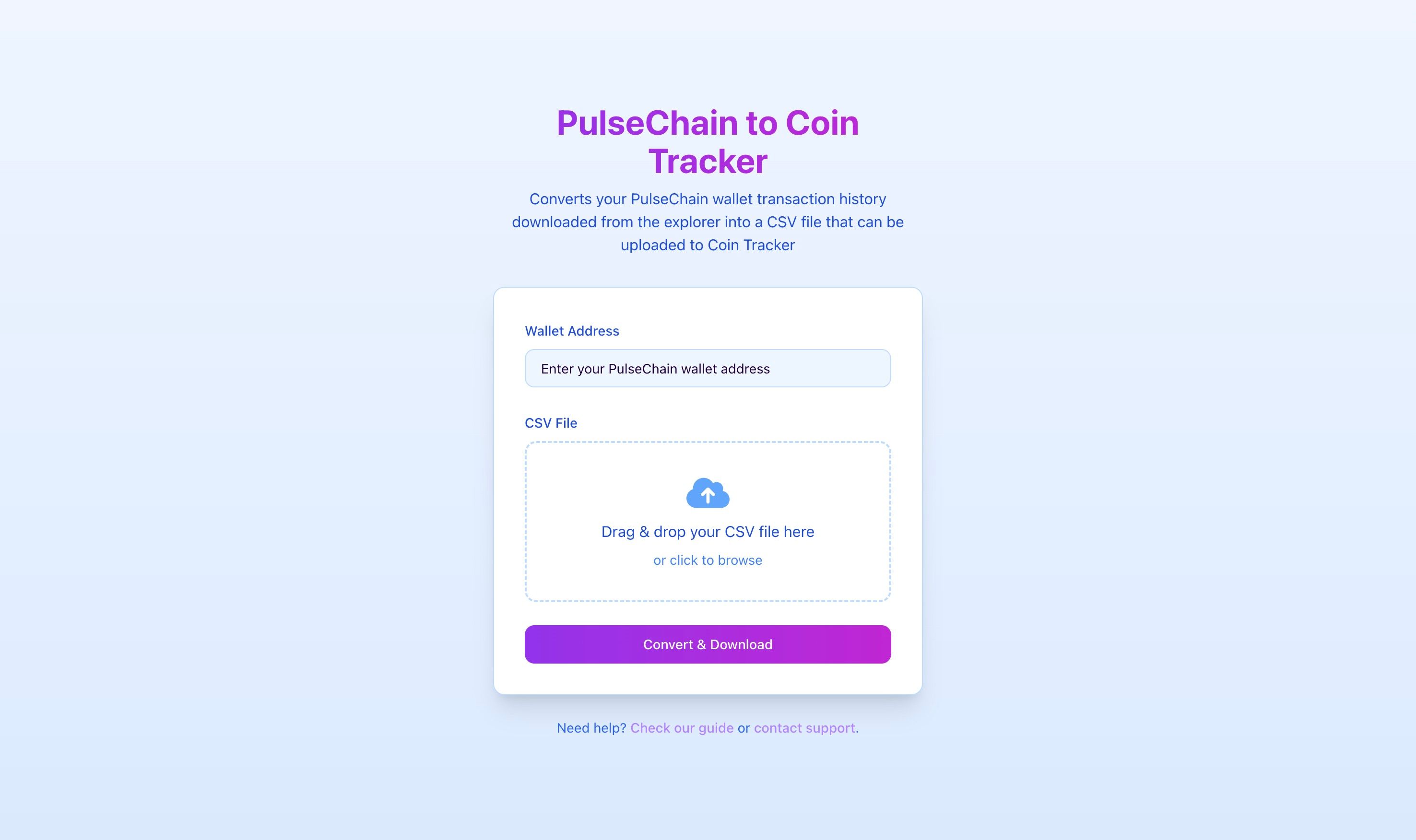 Pulsechain to Coin Tracker