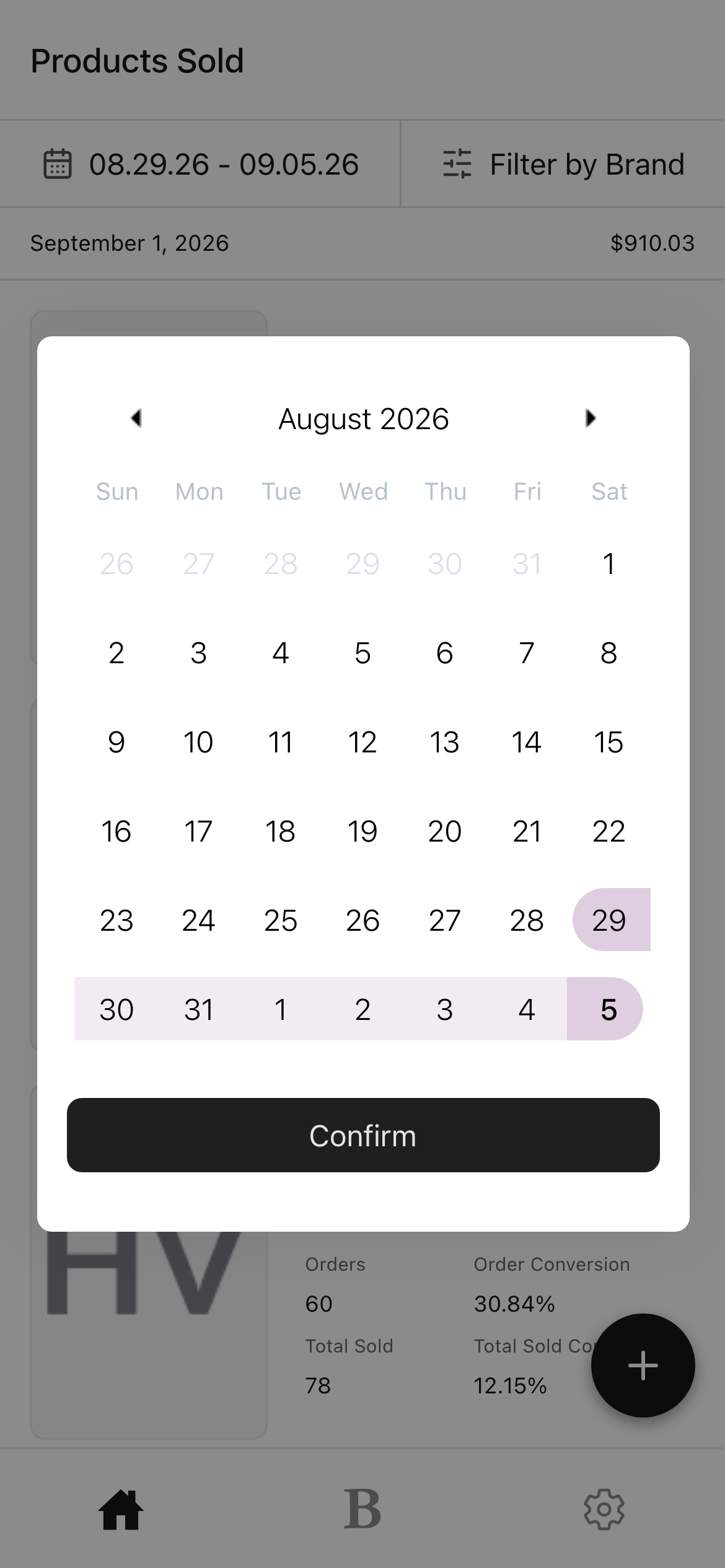 date range