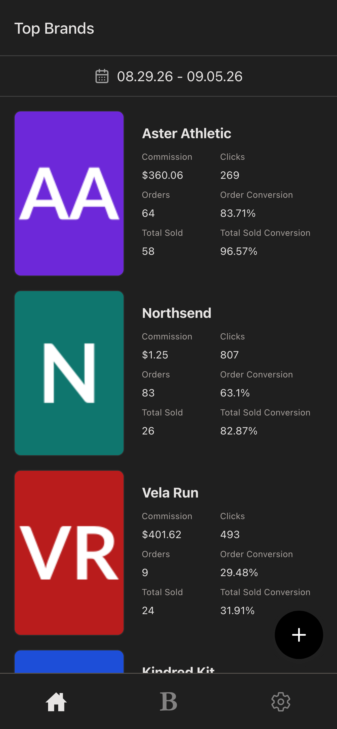 top brands, dark mode