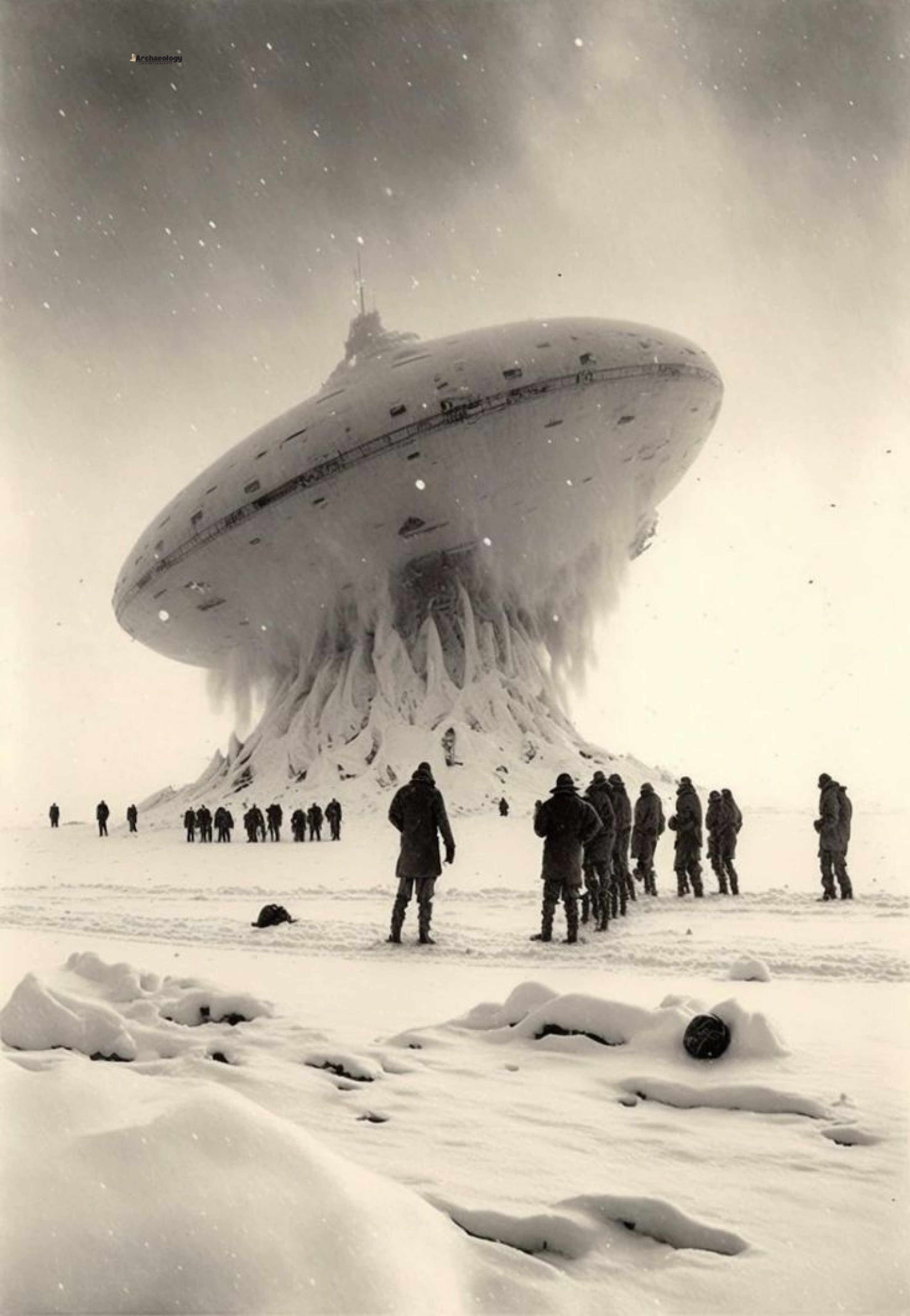 Antarctica image captures a colossal disc-shaped craft...