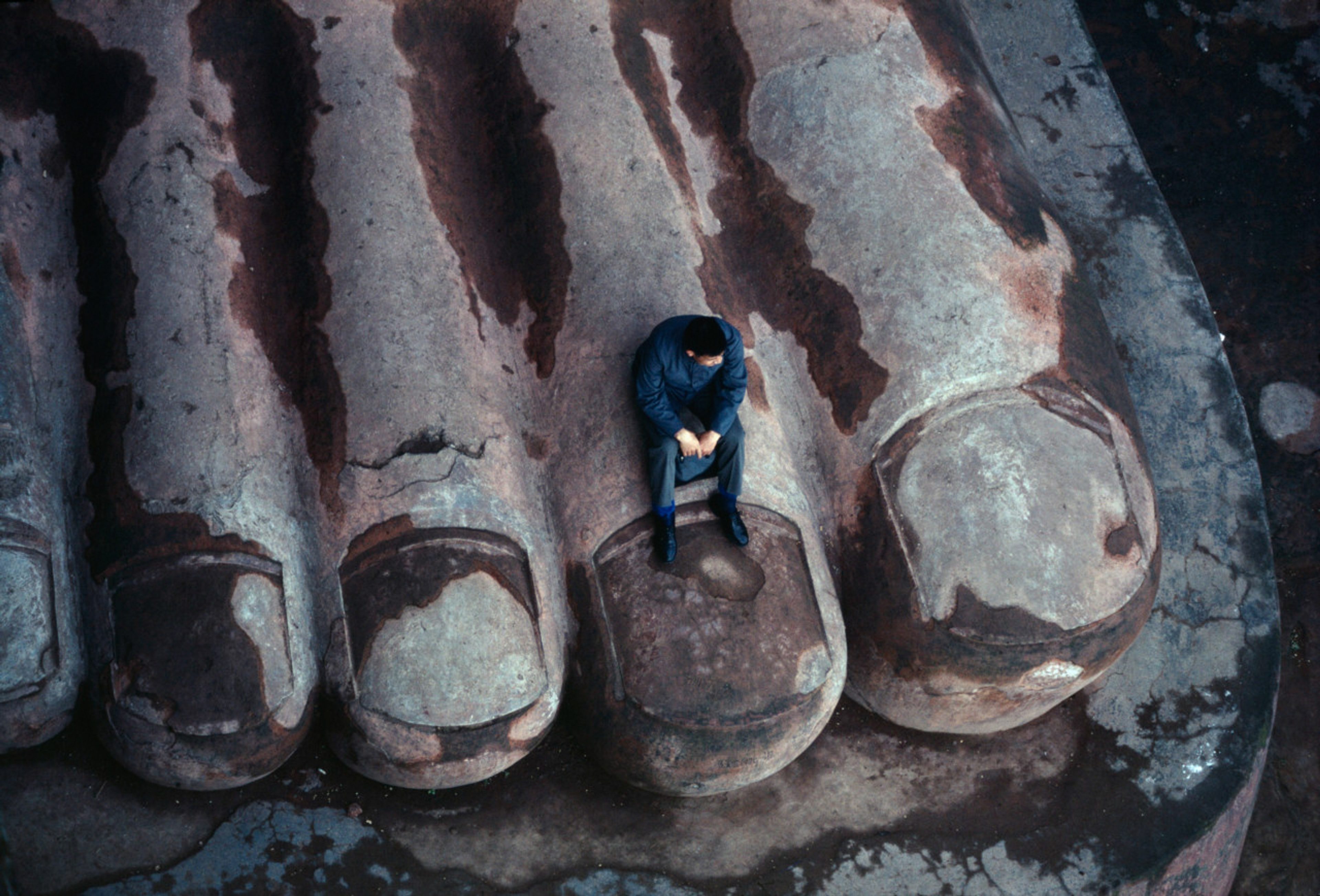The foot of a Buddhist statue