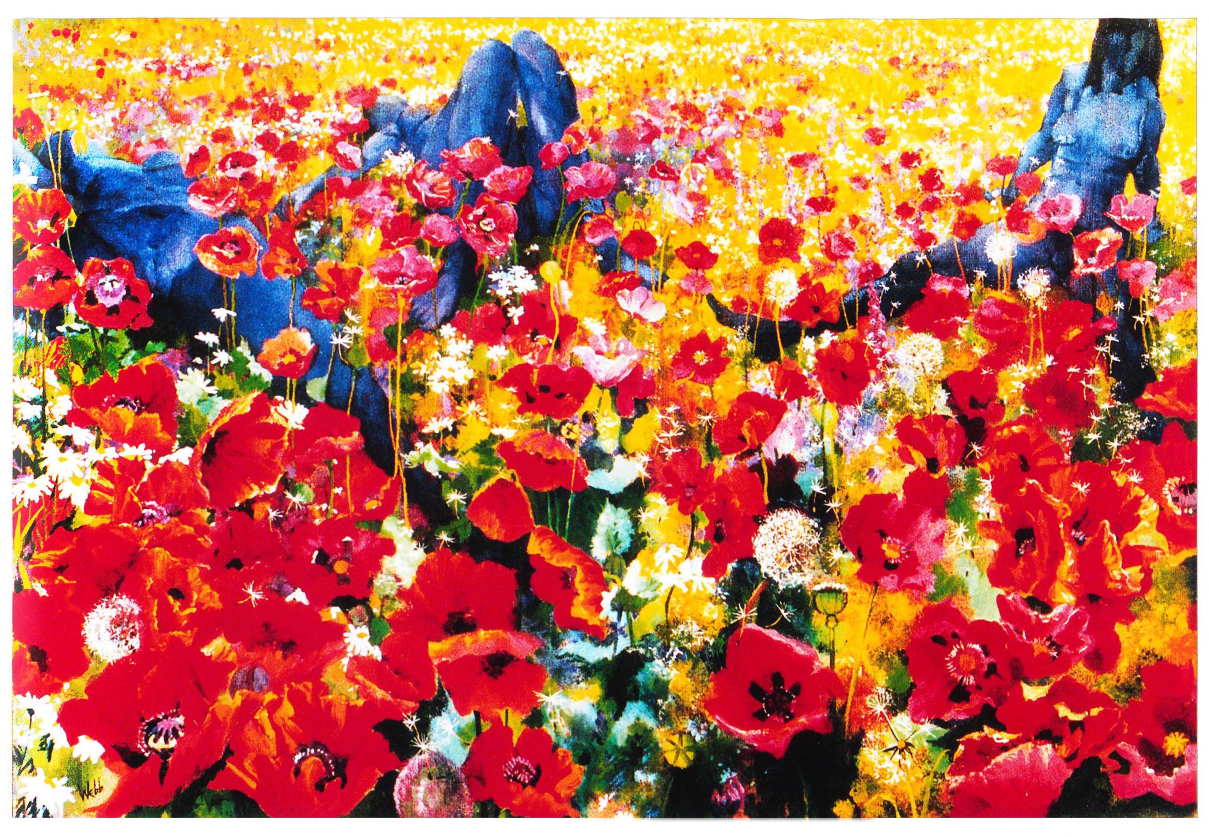 Saghle-na-gig with Poppies