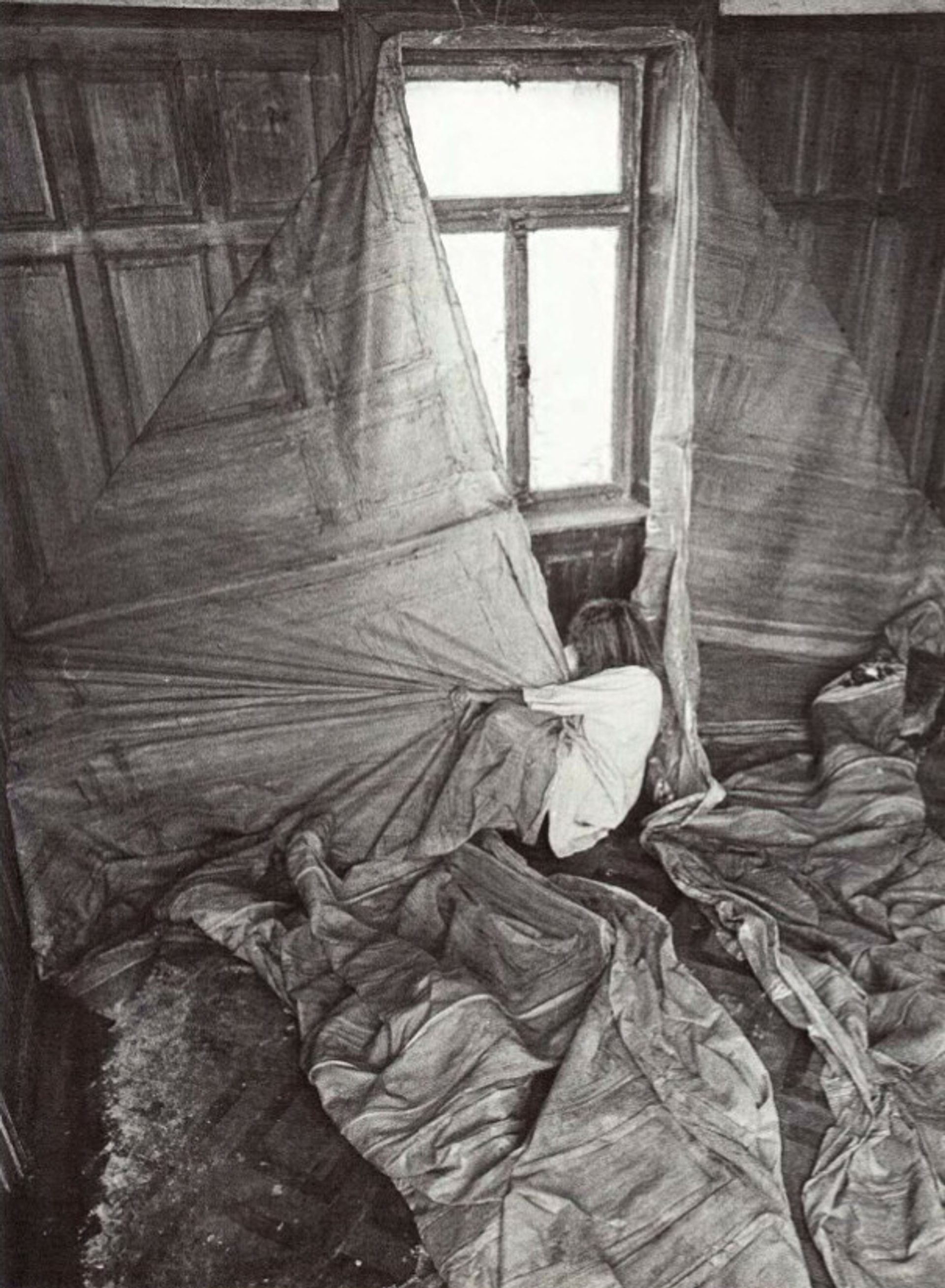 Heidi Bucher in her studio
