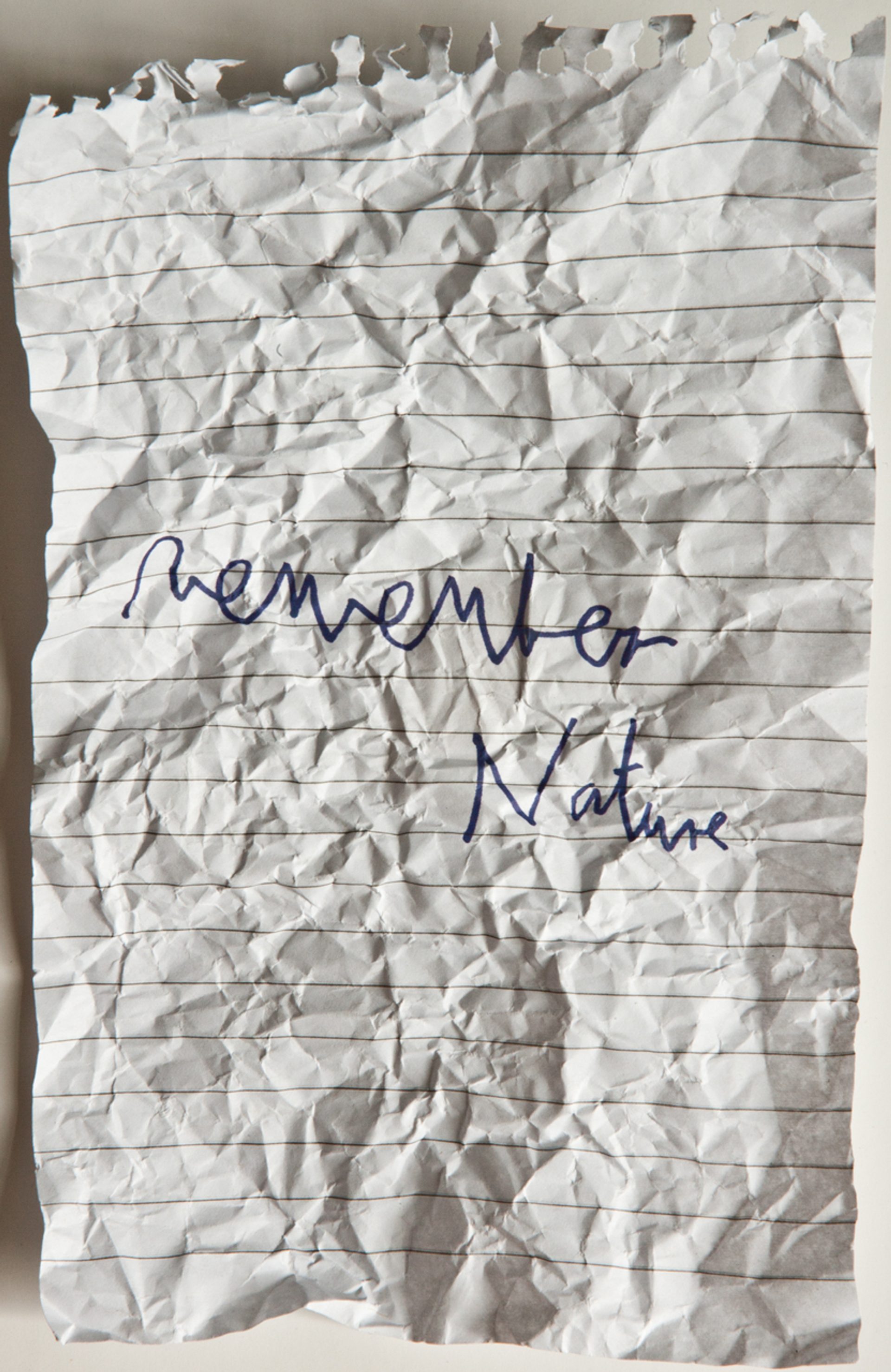 Remember Nature “Handwritten Note”