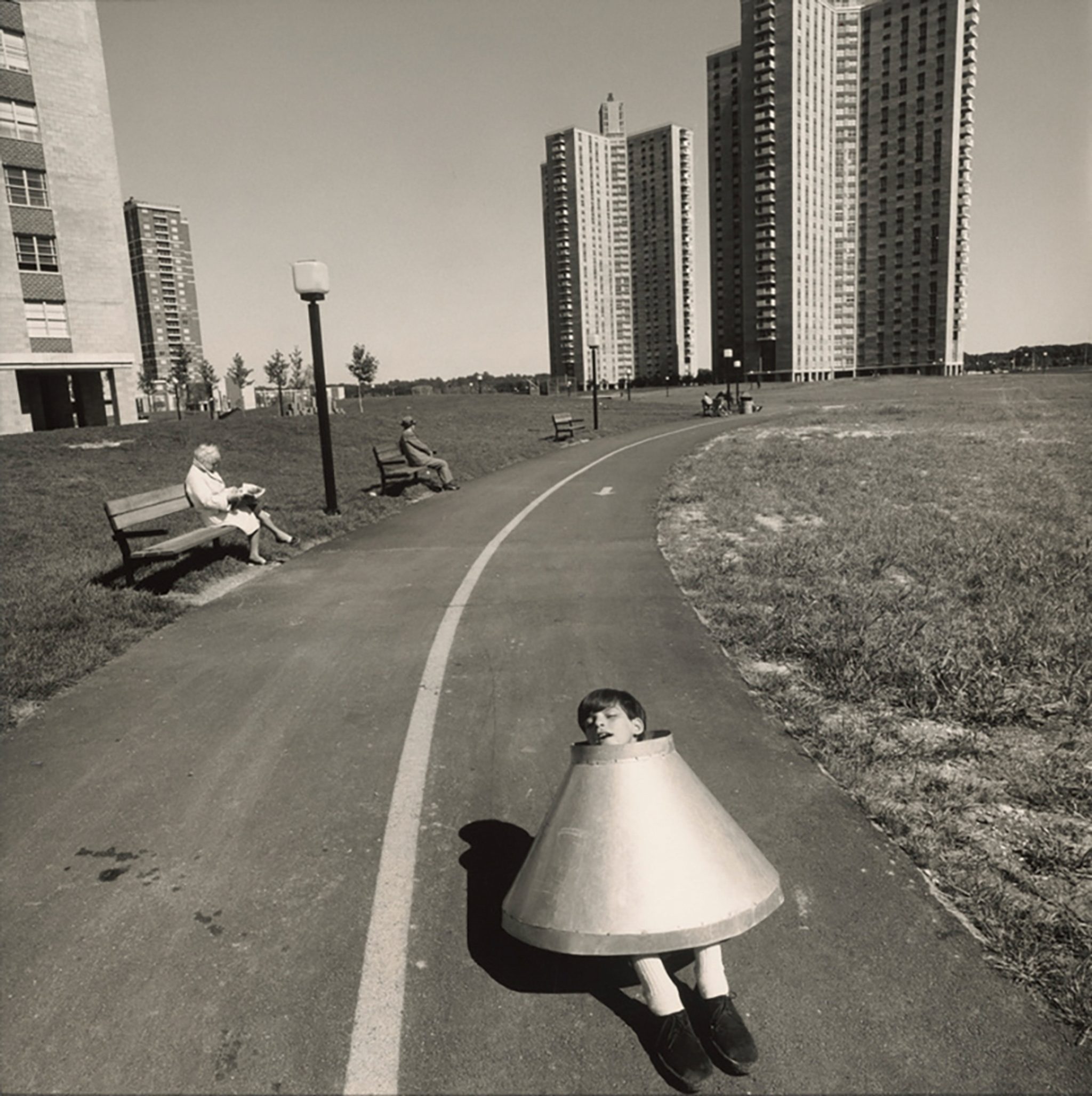Boy in Tin Cone, Bronx, New York