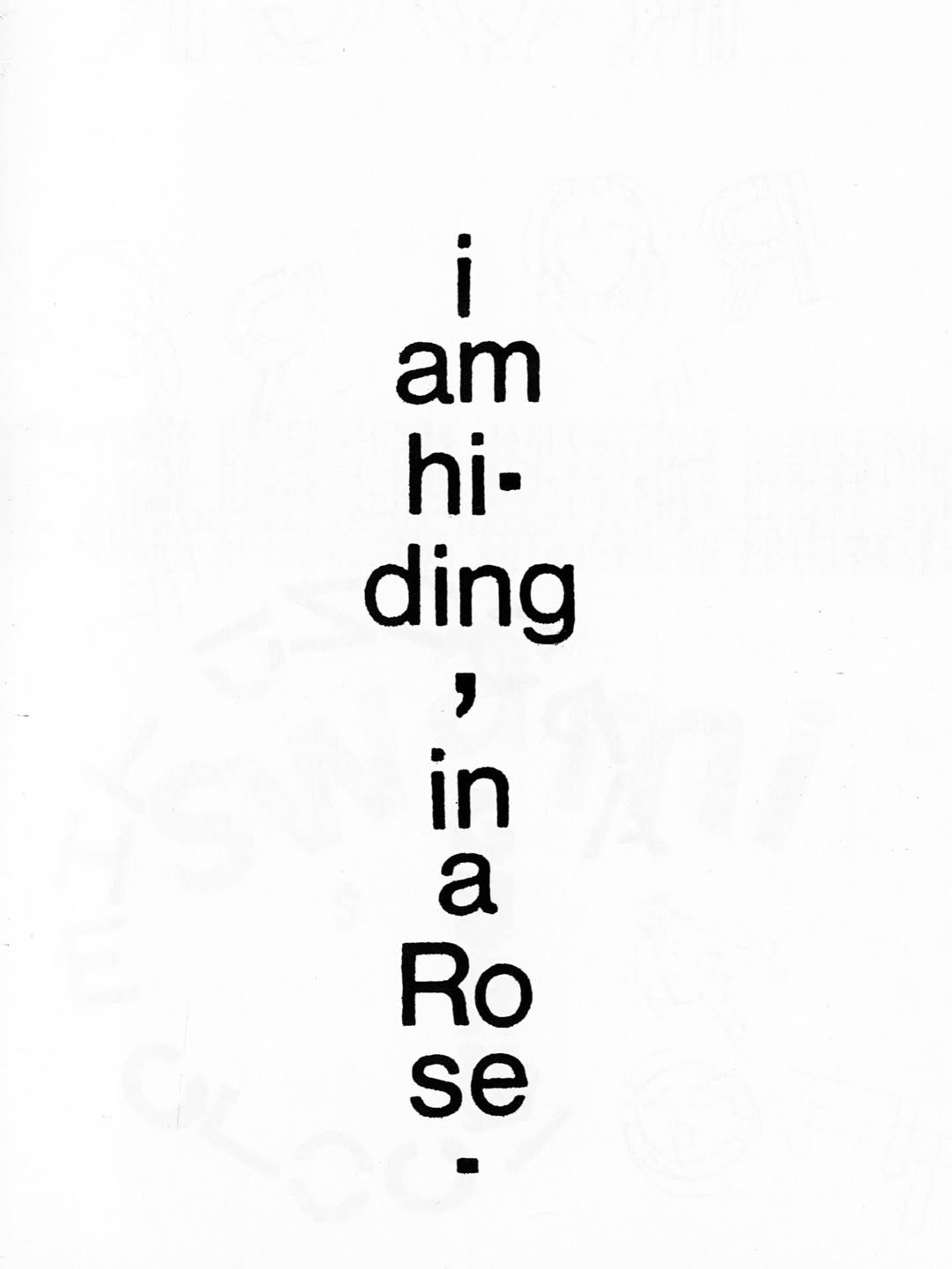 On hi-ding (Excerpt)