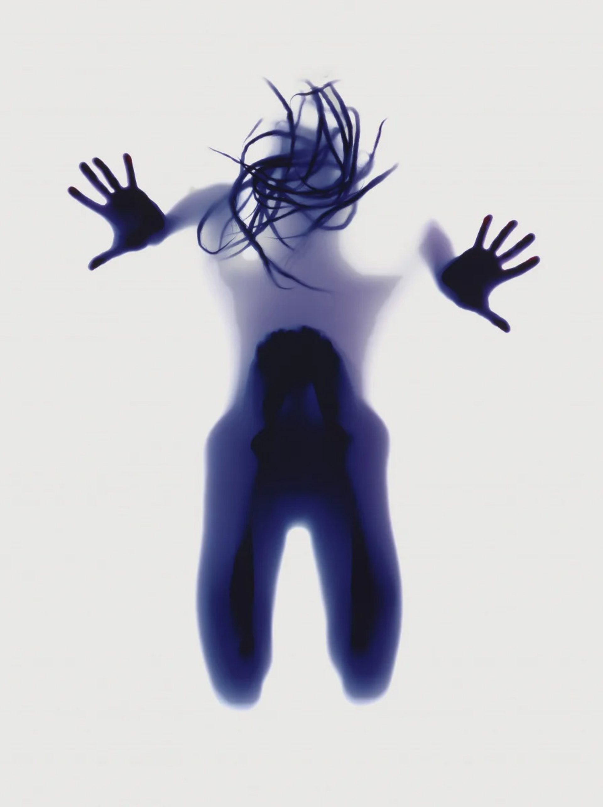 Yoga Photogram (Half Reclining Hero Pose)