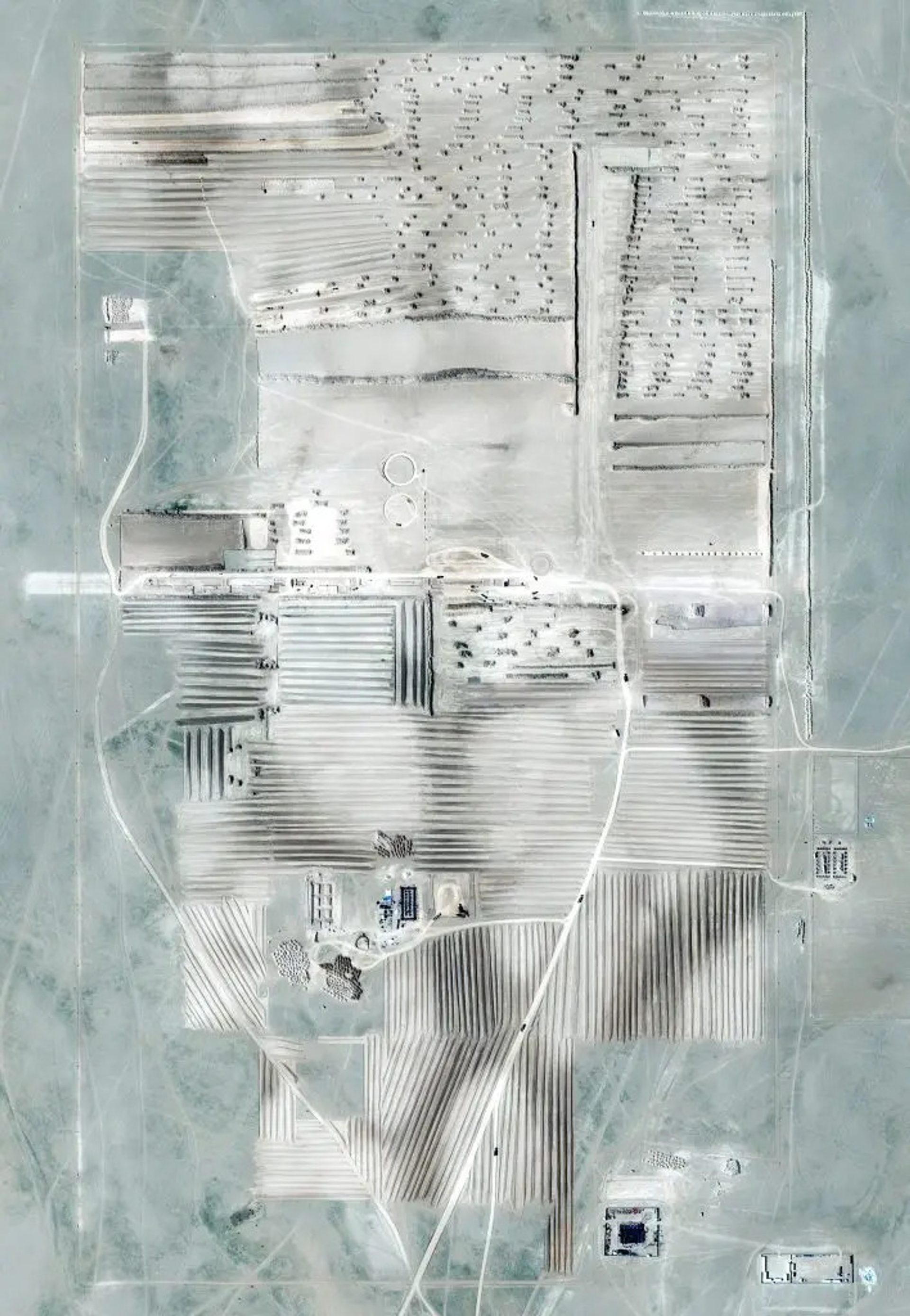 Aerial View of Sand Supply in Kuwait's Hinterland