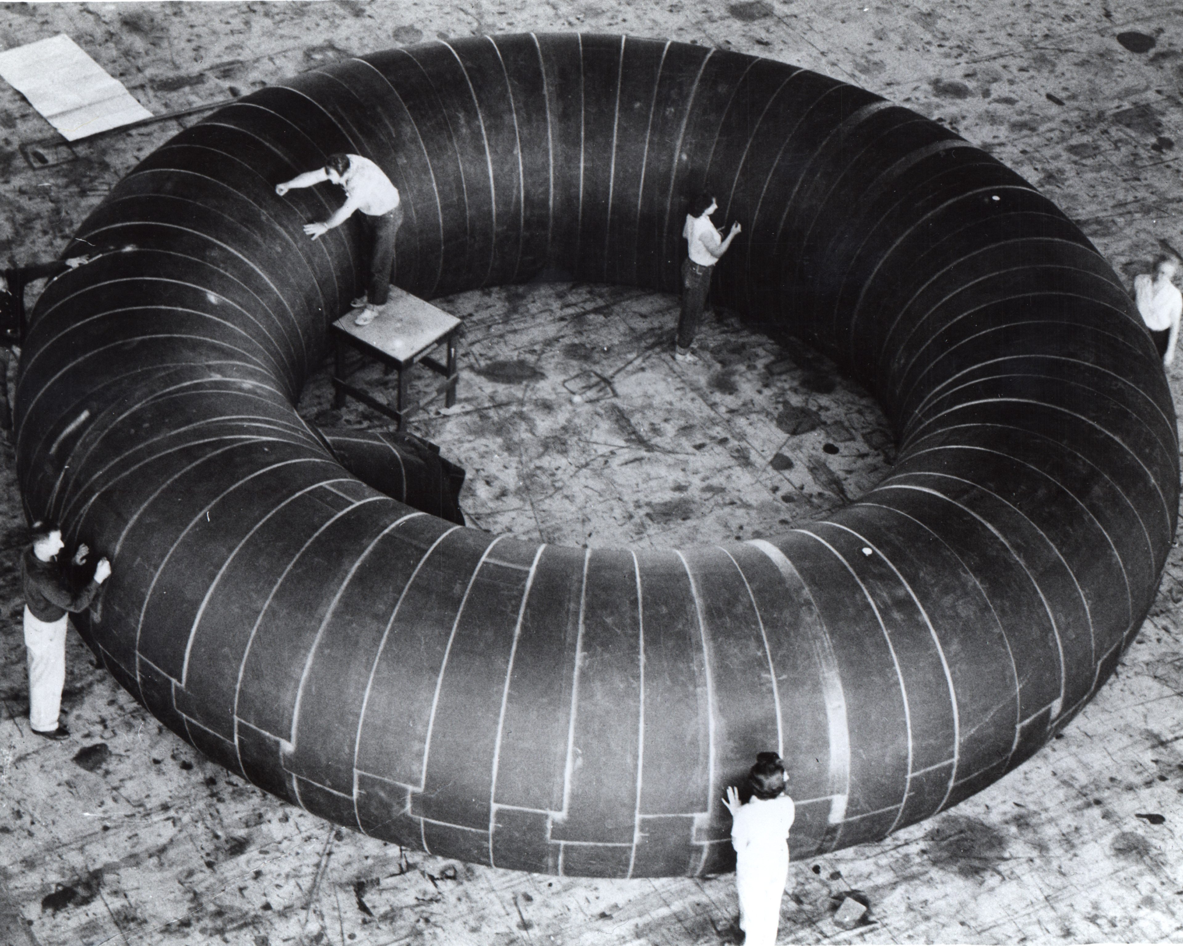 Toroid inflatable station concept during testing