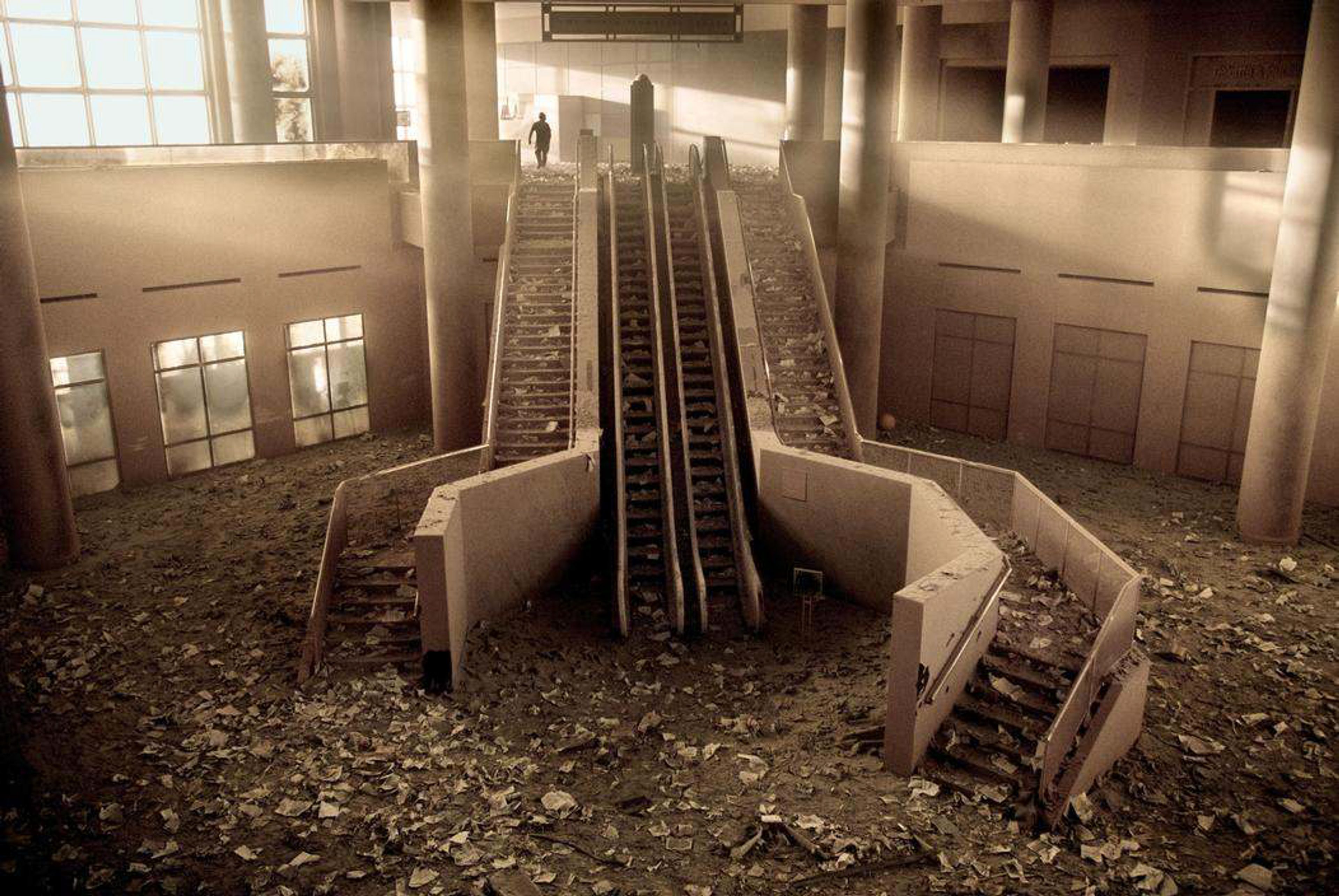 South gate house of World Financial Center after collapse of World Trade Center