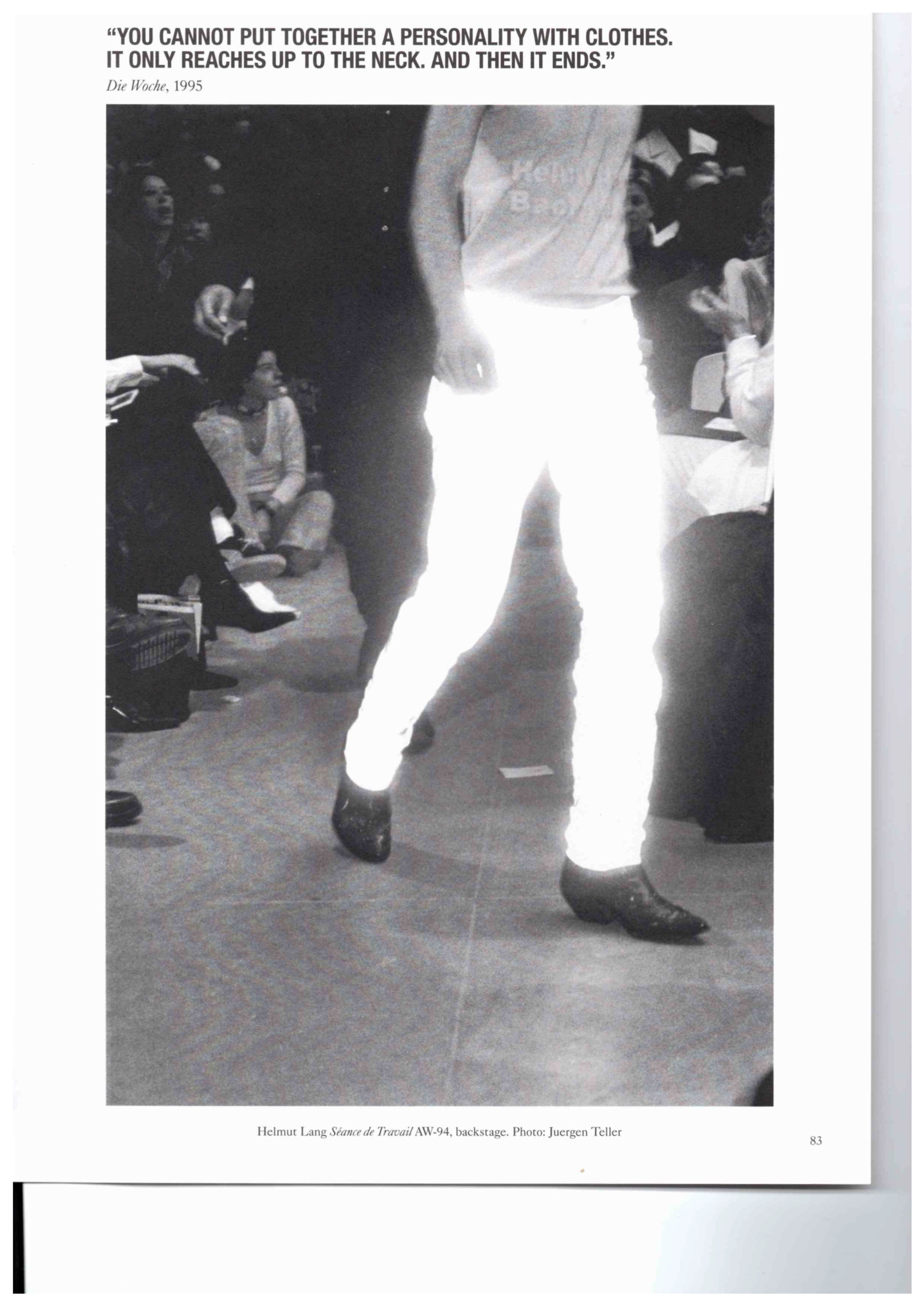 Helmut Lang Séance de Travail AW-94