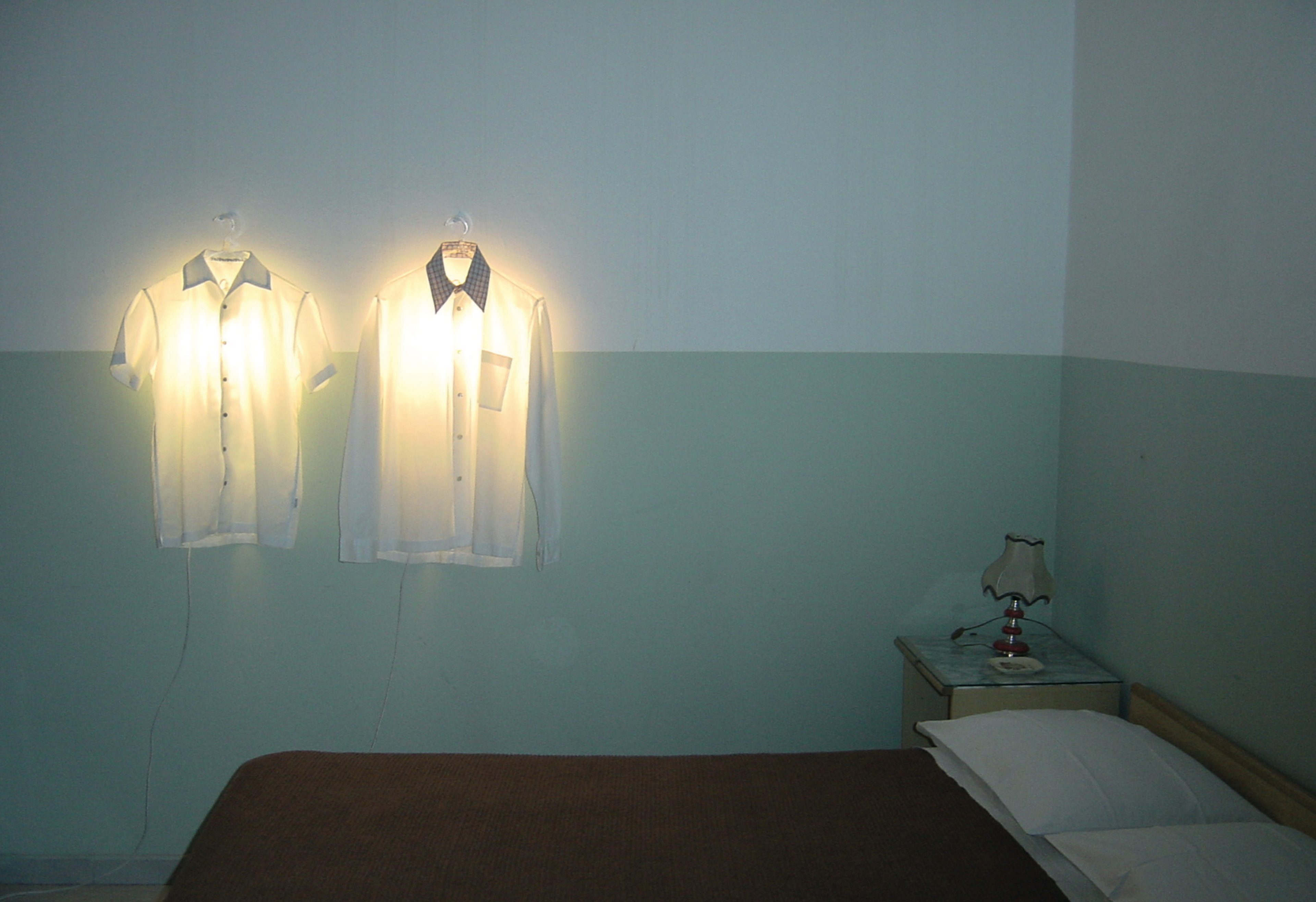 Clothes Hanger Lamp