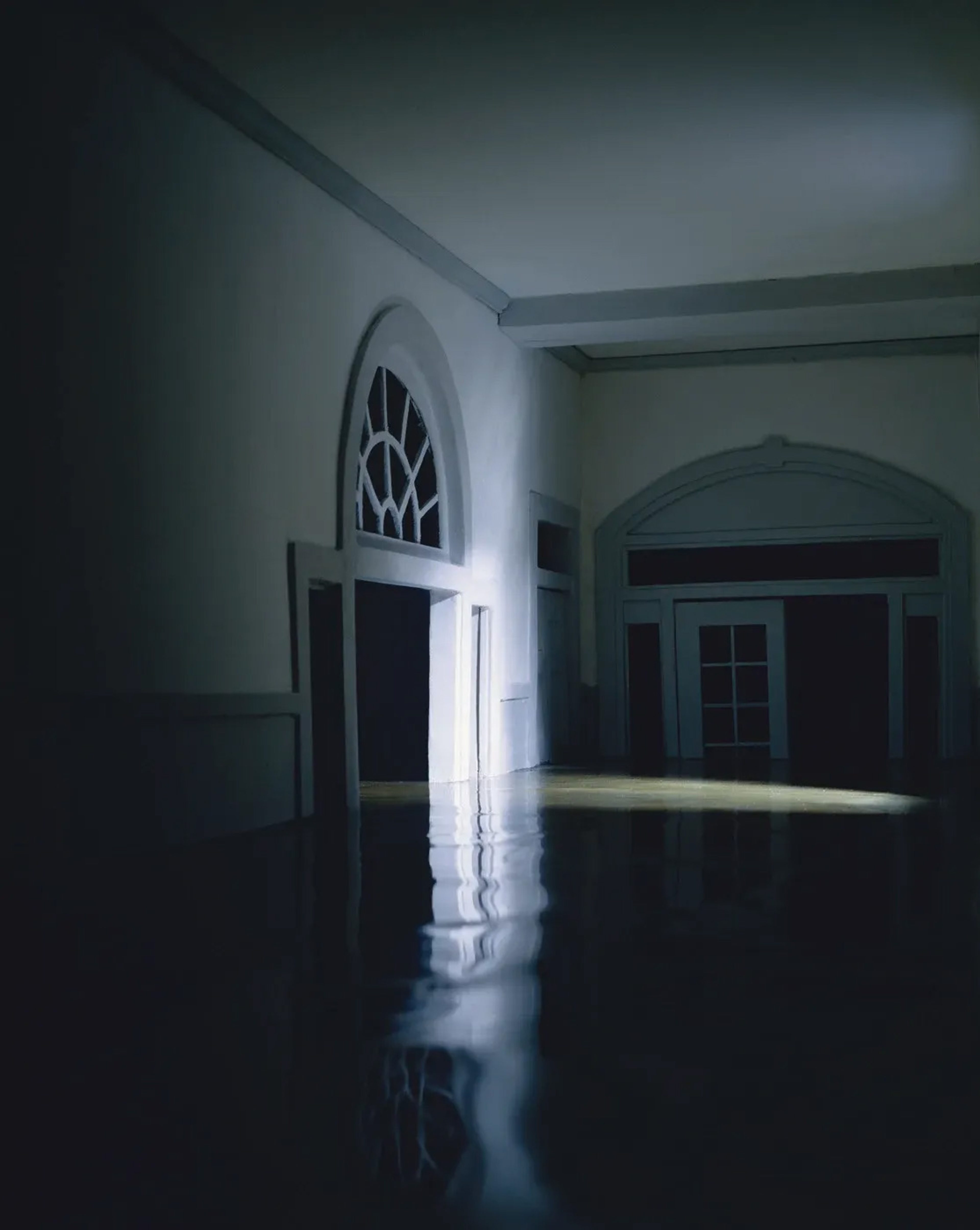 Blue Hallway