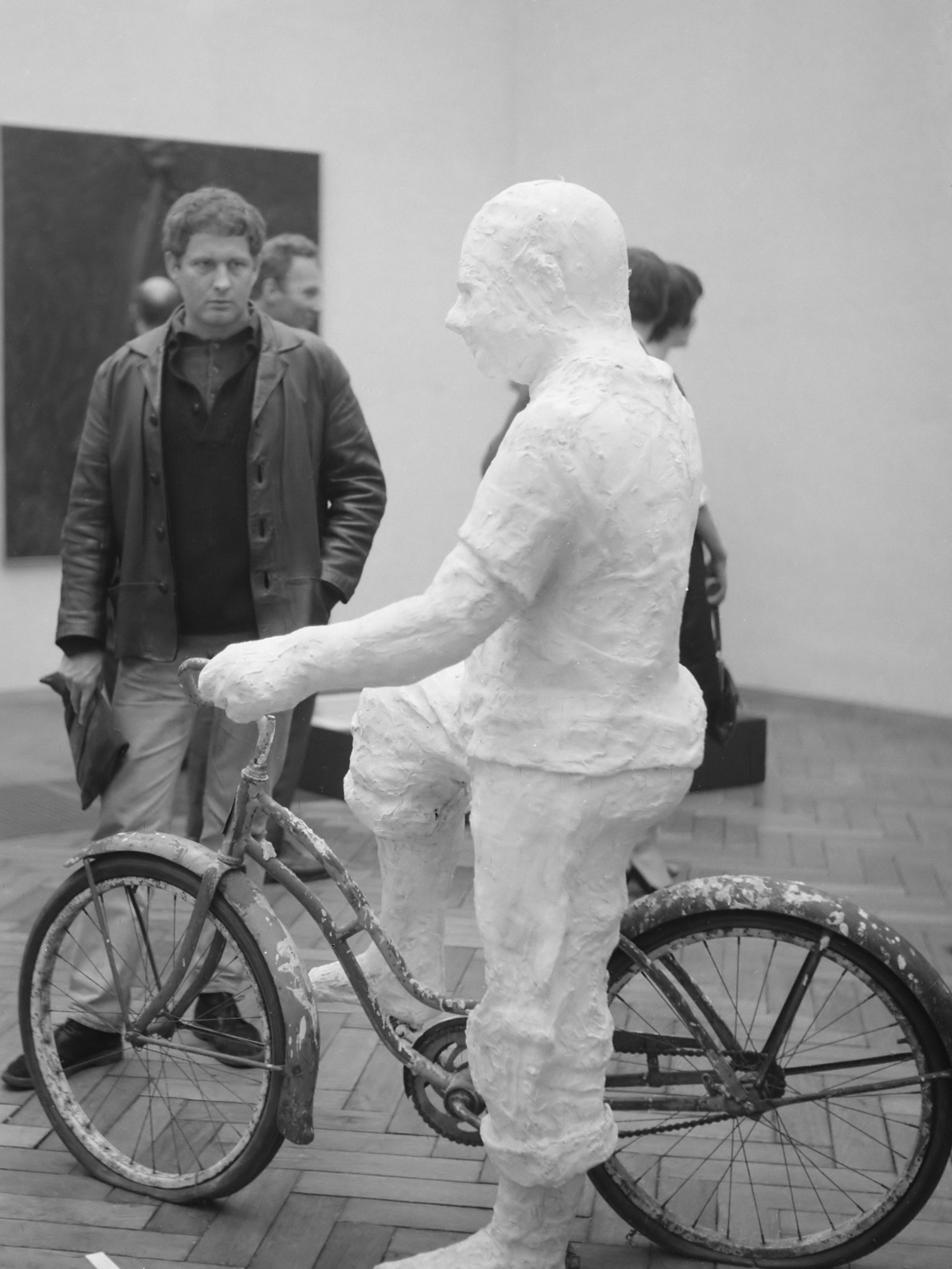 (Jan Wolkers by the Statue) Man on a Bicycle