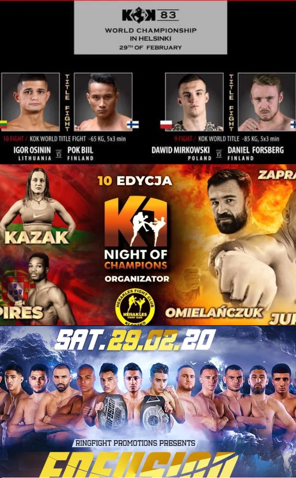 Resultados: Enfusion 95 y 96 Eindhoven, KOK 83 Helsinki y Night of Champions 10 Szczytna