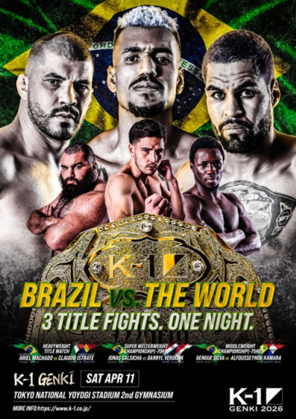 Jonas Salsicha, Dengue Silva, Koki Osaki y Ryushin Nasukawa salen con títulos en K-1 Genki y RISE Eldorado 2026