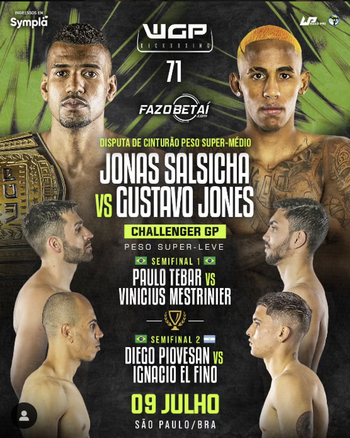 Vinicius Mestrinier derrota al Fino Famozo en disputadísima pelea y se corona campeón del GP en el peso ligero en WGP 71 São Paulo