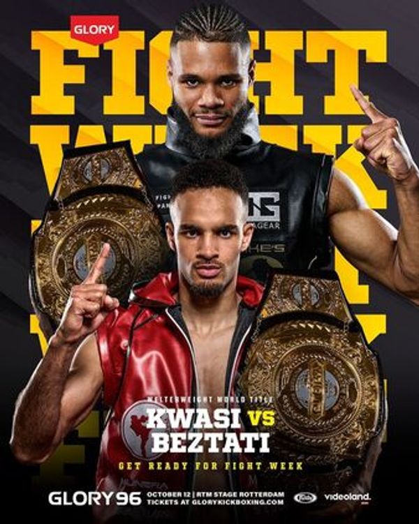 Chico Kwasi, Donovan Wisse y Regian Eersel salen con cinturones en Glory 96 y ONE Fight Night 25