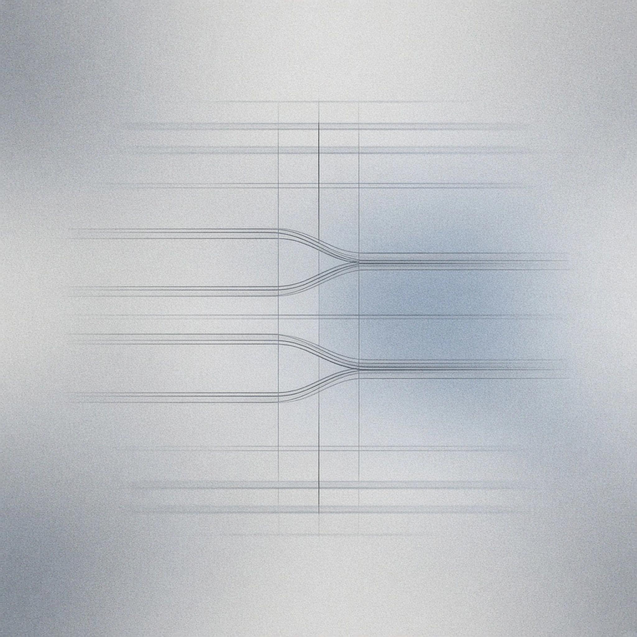 Abstract cover art: cool-gray stacked rows behind hairline rules, one row dividing in two and another joining into one, as codes are split and merged.